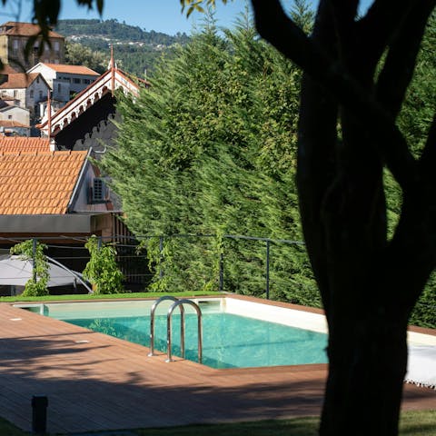 Cool off in the private pool