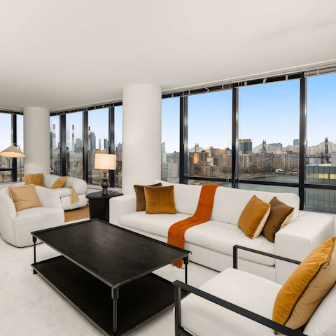 Fall in love with the views while relaxing in the living room