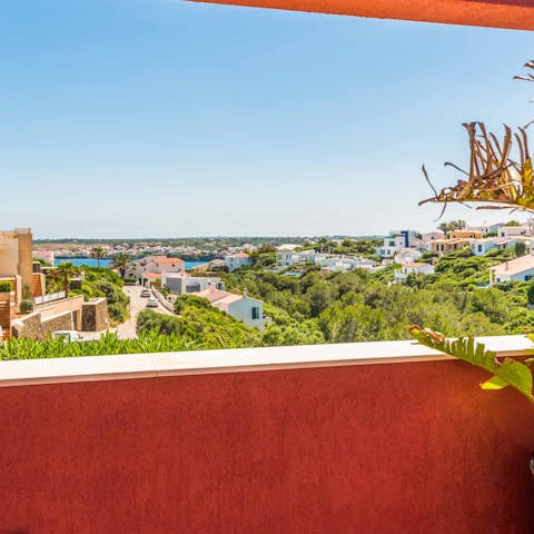 Take in sweeping views over the Mahon harbour and the sparkling seascape