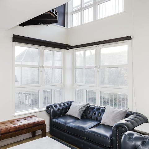 Kick back on the sofa with a glass of scotch