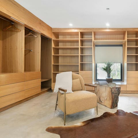 Fill the spacious walk-in closet with LA purchases