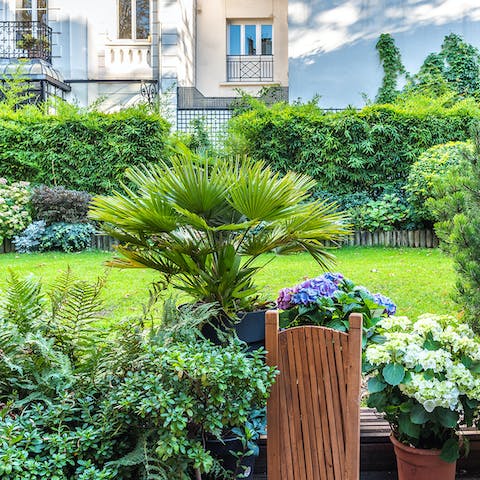 Get some fresh air in the verdant garden