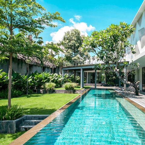 Dive into the cool refreshing waters of your infinity pool