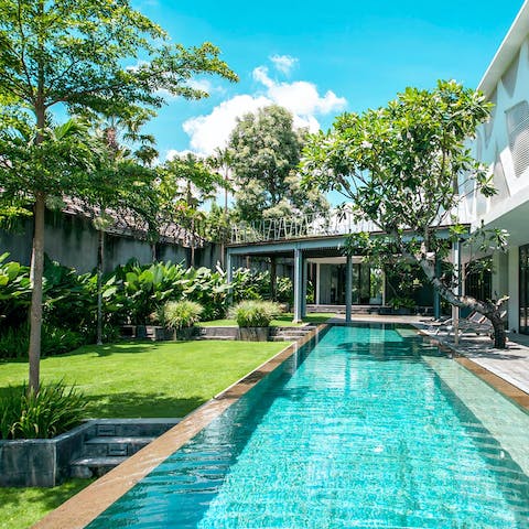 Dive into the cool refreshing waters of your infinity pool