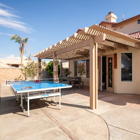 End the day with an alfresco barbecue, followed by a round of ping-pong