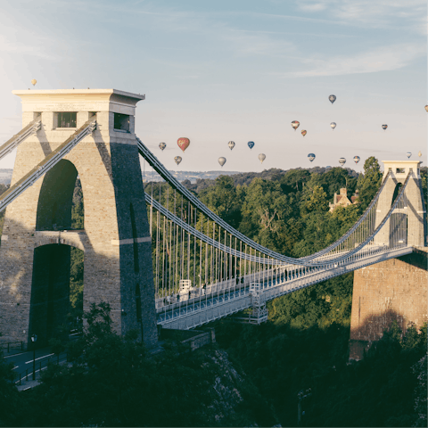 Visit the Clifton Suspension Bridge before having brunch in the Village