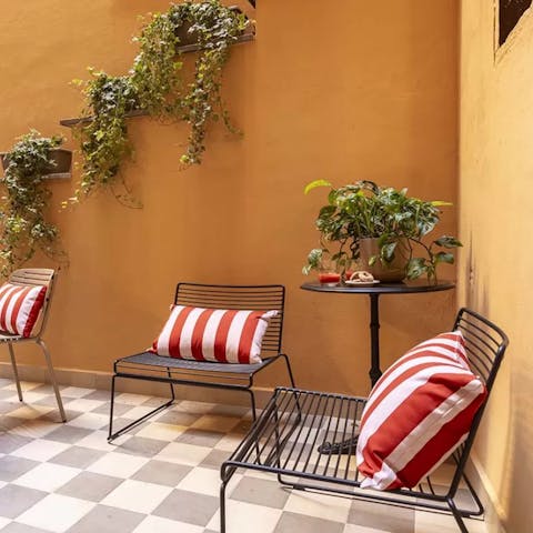 Wind down with evening drinks on the terrace