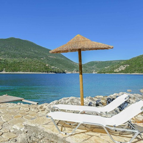Bathe in the sun on the private jetty