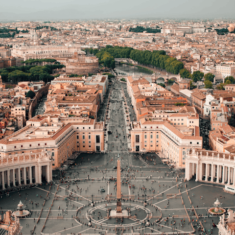 Start off your sightseeing at the nearby Vatican