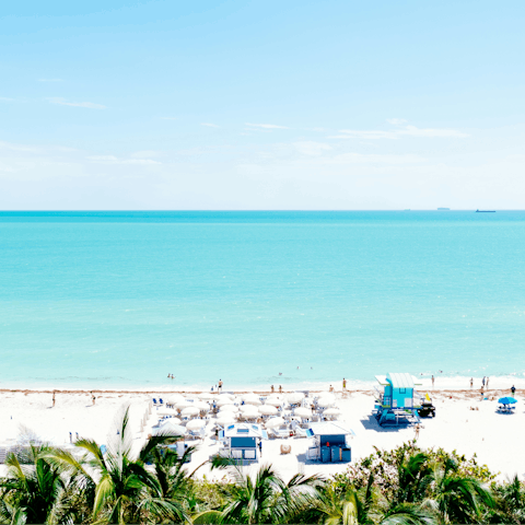 Sunbathe on the golden sands of North Beach, just a few minutes' walk away