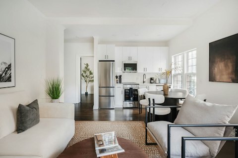 Cook, dine, and unwind in one bright space