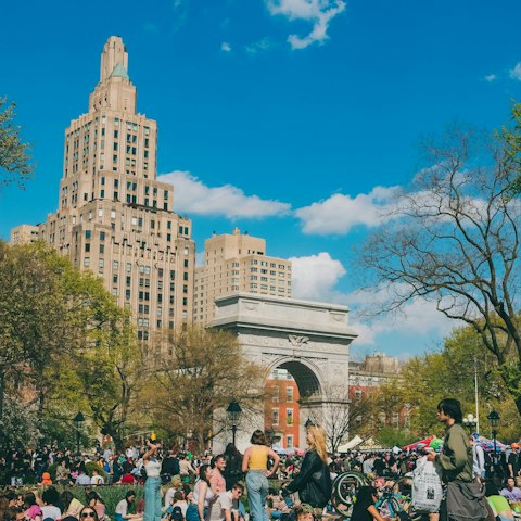 Enjoy the sunshine in nearby Washington Square Park, one of the city's most iconic spots