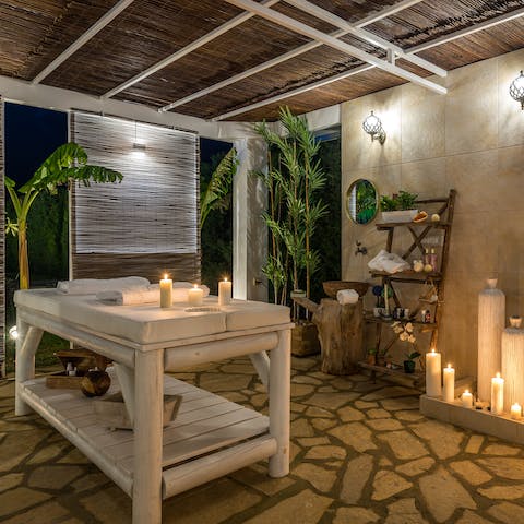 Truly unwind in the poolside massage room