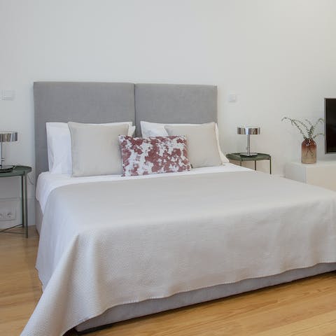 Get a good night's rest in the comfy bed