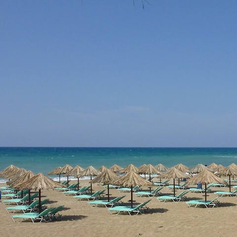 Spend the afternoon at Georgioupolis beach, just ten-minutes away by car
