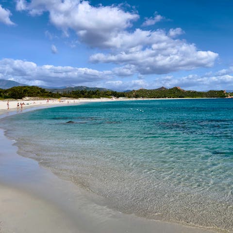 Discover beautiful beaches in Tortoli, forty minutes away