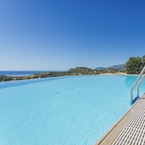 Cool off with a swim in the picturesque shared pool
