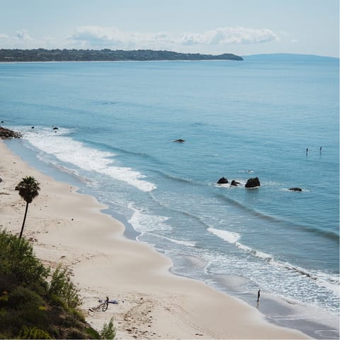 Spend days on the beach – reachable in eleven minutes by car