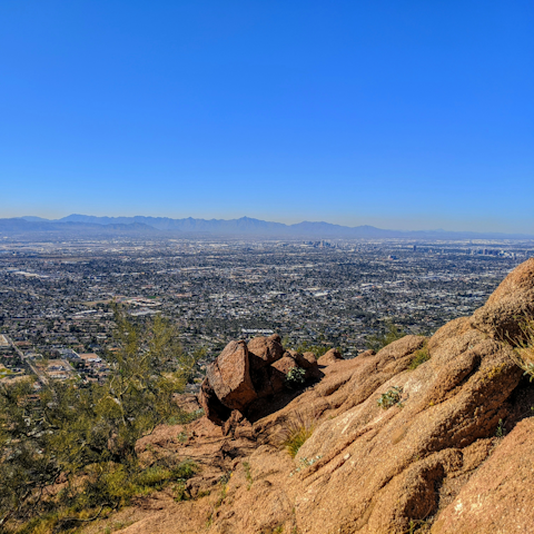 Hike nearby Camelback Mountain for views of Phoenix