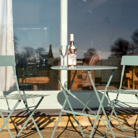 Round off the day with a glass of wine on the terrace