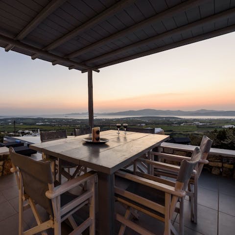 Share alfresco Greek feasts on the terrace