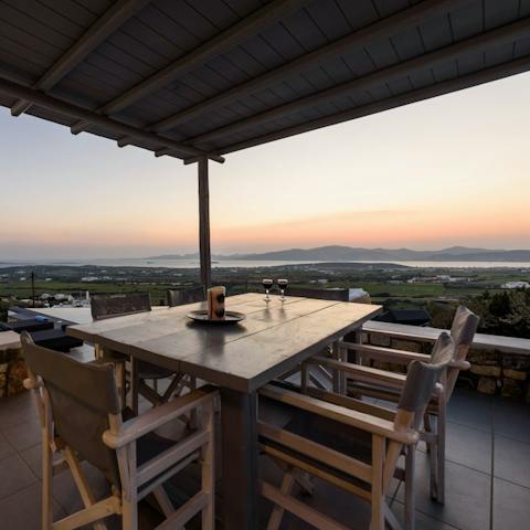 Share alfresco Greek feasts on the terrace