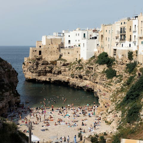 Explore Polignano a Mare’s coastline