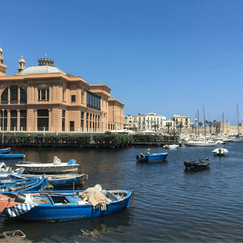 Take a walk along Bari’s beautiful harbour