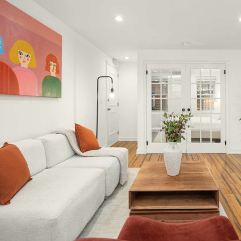 Unwind in the living area after a busy afternoon