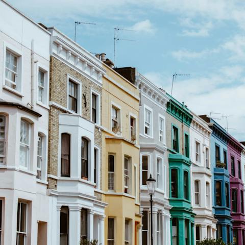 Stroll along to Portobello Road, it's just ten-minutes away