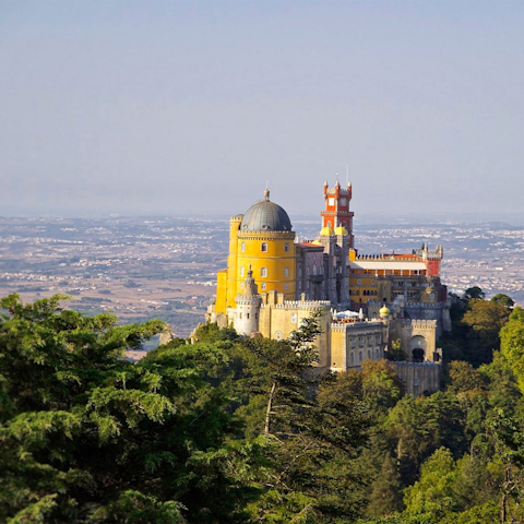 Visit the royal sanctuary of Sintra, just a twenty minute drive away