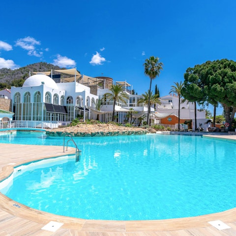 Swap the saltwater for a dip in the shared swimming pool