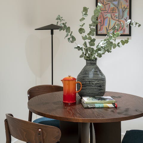 Serve up a delicious Sunday lunch at the elegant dining table