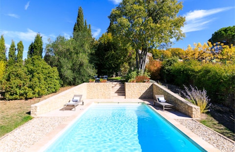 Swim laps with wooded Provençal hills stretching out behind you