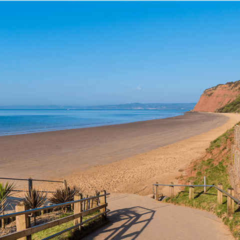Take the ten-minute drive to Sandy Bay, a Blue Flag Award beach