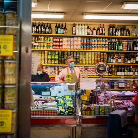 Peruse the stalls in Antón Martín Market, a short walk away