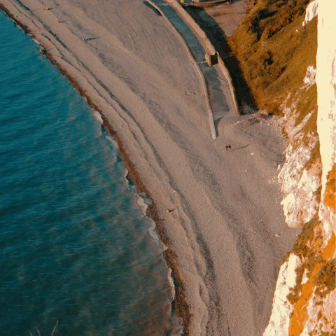 Spend sunny afternoons at Mers-les-Bain beach on your doorstep