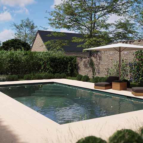 Unwind with a dip in the pool or hot tub