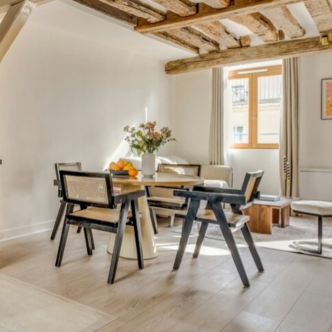 Enjoy a leisurely meal around the dining table
