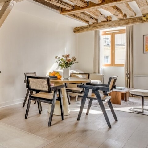 Enjoy a leisurely meal around the dining table
