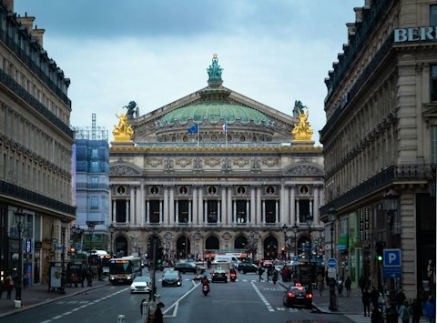 Marvel at the stunning Palais Garnier facade, a short walk away