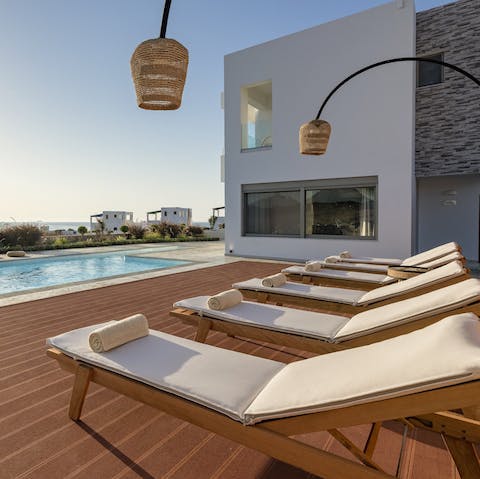 Lie back on a lounger and enjoy the sun