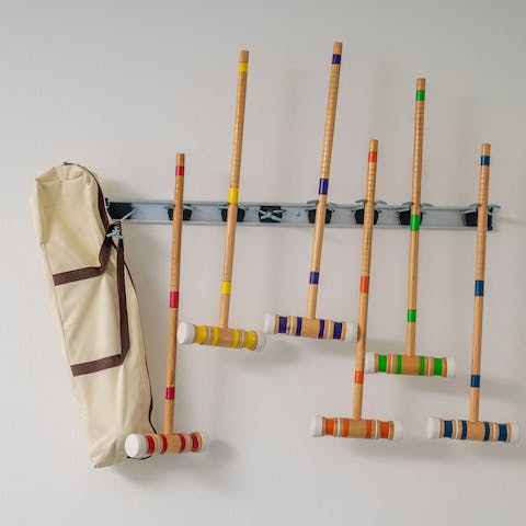 Have fun in the games room, complete with croquet set