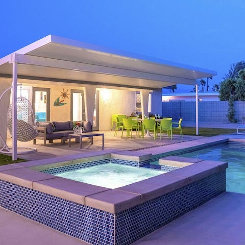 Spend your evenings stargazing from the hot tub