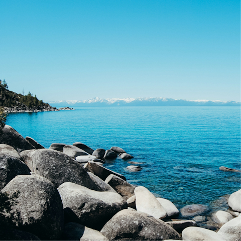 Soak up the views from the edge of Lake Tahoe – moments away