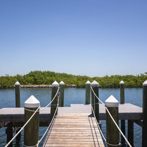 Stroll down to the dock and hop on a boat