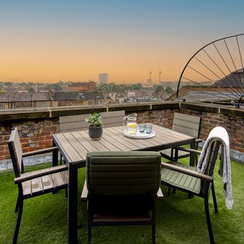 Admire far-reaching London views from this Kensington home