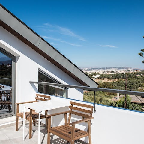 Take in the stunning seascape from the rooftop balcony