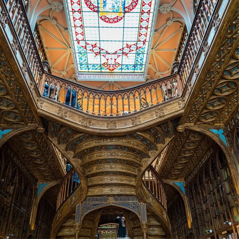 Choose a new holiday read at Livraria Lello