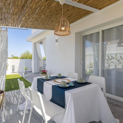 Fire up the barbecue for alfresco lunches on the terrace